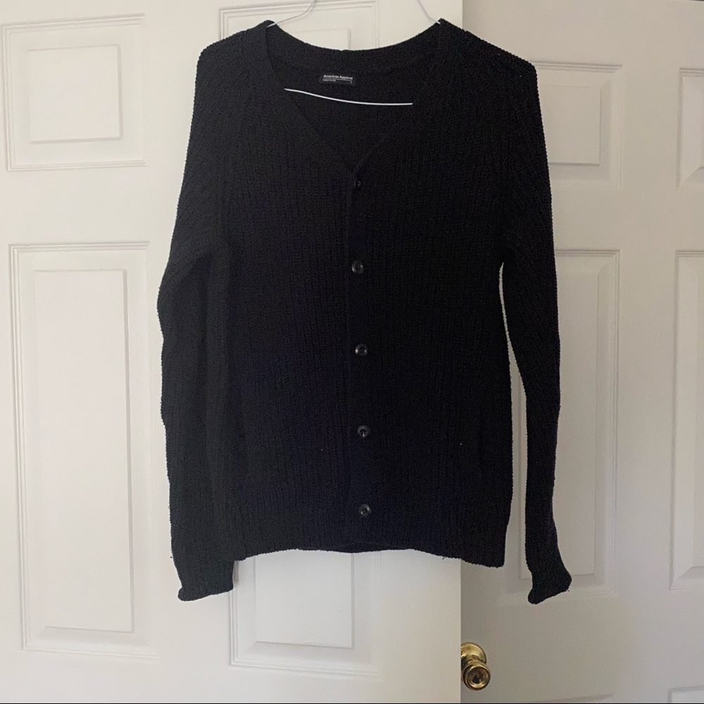 American Apparel Black Knit Cardigan